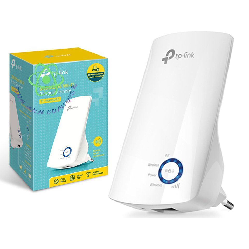 Kích sóng wifi TP-Link Wifi không dây chạm đến mọi góc chết Chuẩn N 300Mbps TL-WA850RE - Kich song wifi chính hãng TPLink bảo hành 2 năm 1 đổi 1