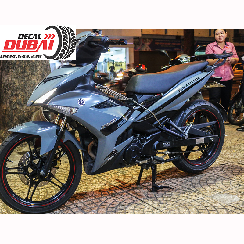 Tem Trùm Exciter 150 Xám Xi Măng