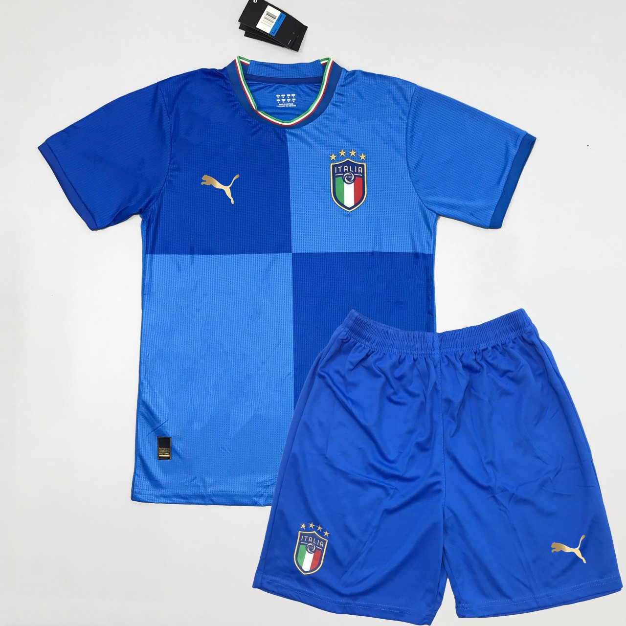 Áo Bóng Đá Đội Tuyển Italia-Xanh Đen- Gai Thái Cao Cấp - Co Giãn 4 Chiều