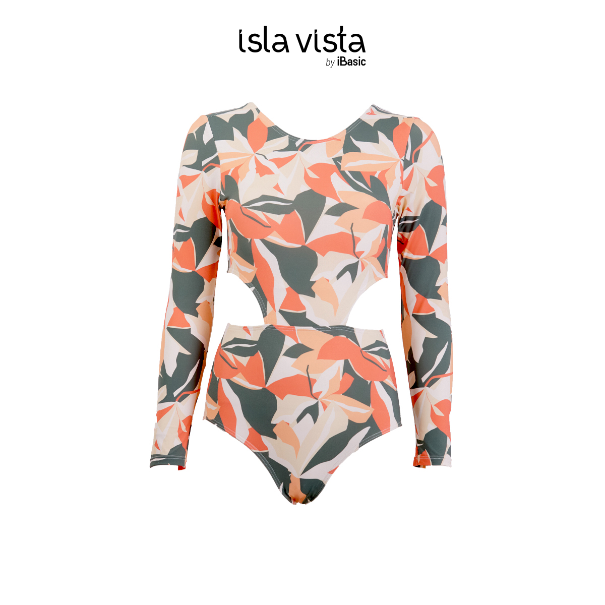 Monokini cut out tay dài iBasic IVWM032
