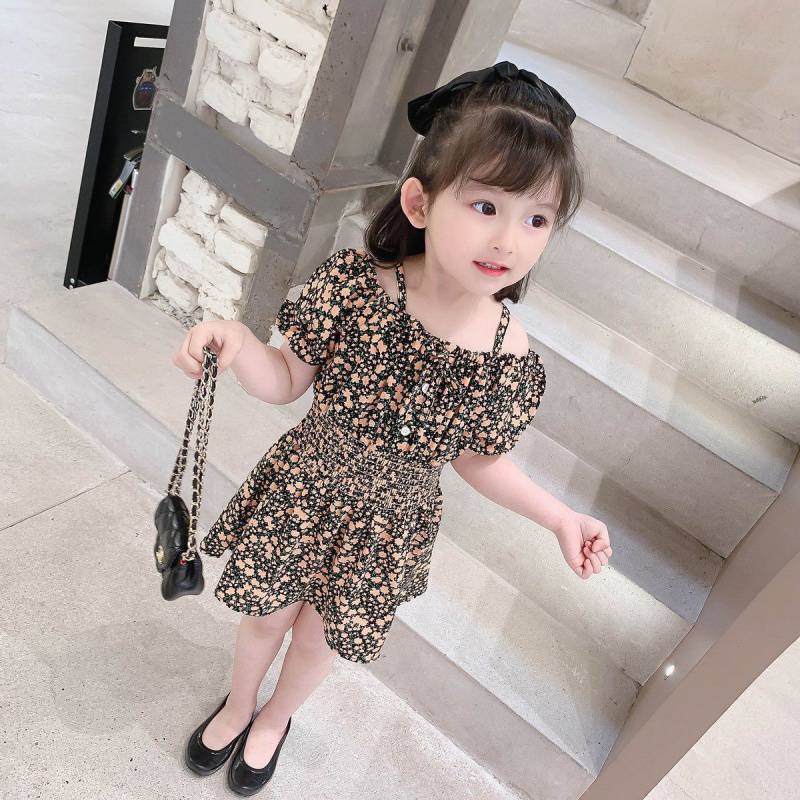 Set váy hoa 2 dây mềm mát siu xinh cho bé gái
