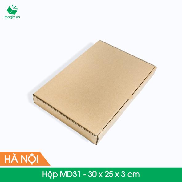 MD31 - 30x25x3 cm - 100 Thùng hộp carton trơn đóng hàng