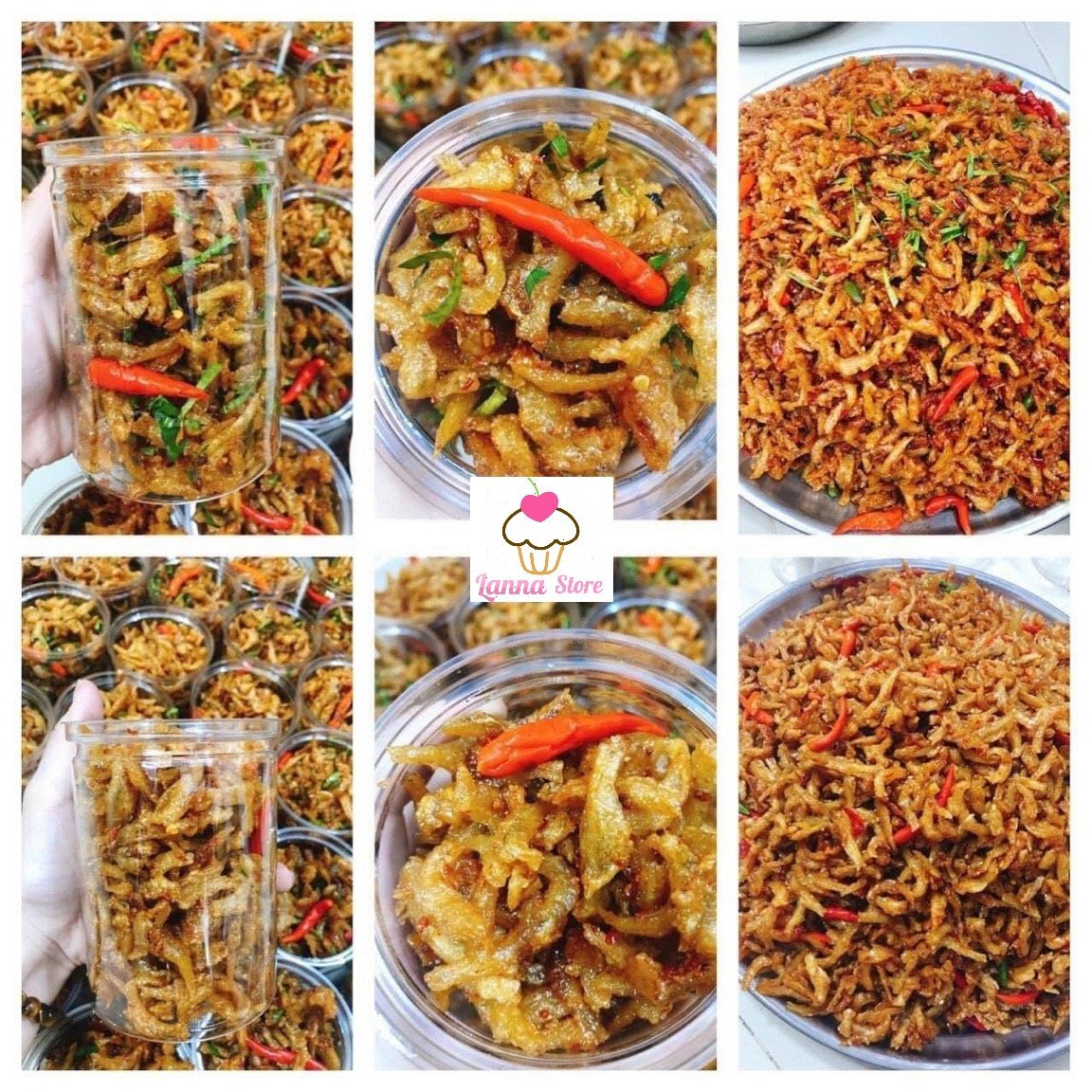 Cá cơm rim lá chanh - hủ 250gram