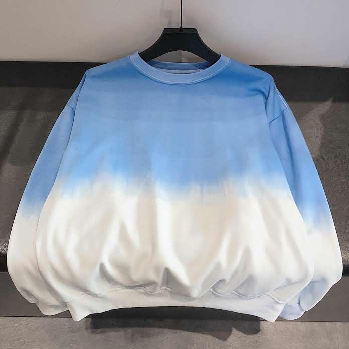 Áo sweater loang màu Unisex