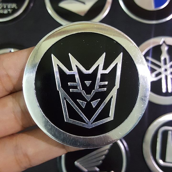 Logo dán nổi TRANSFORMERS DECEPTICON tròn 5.5cm