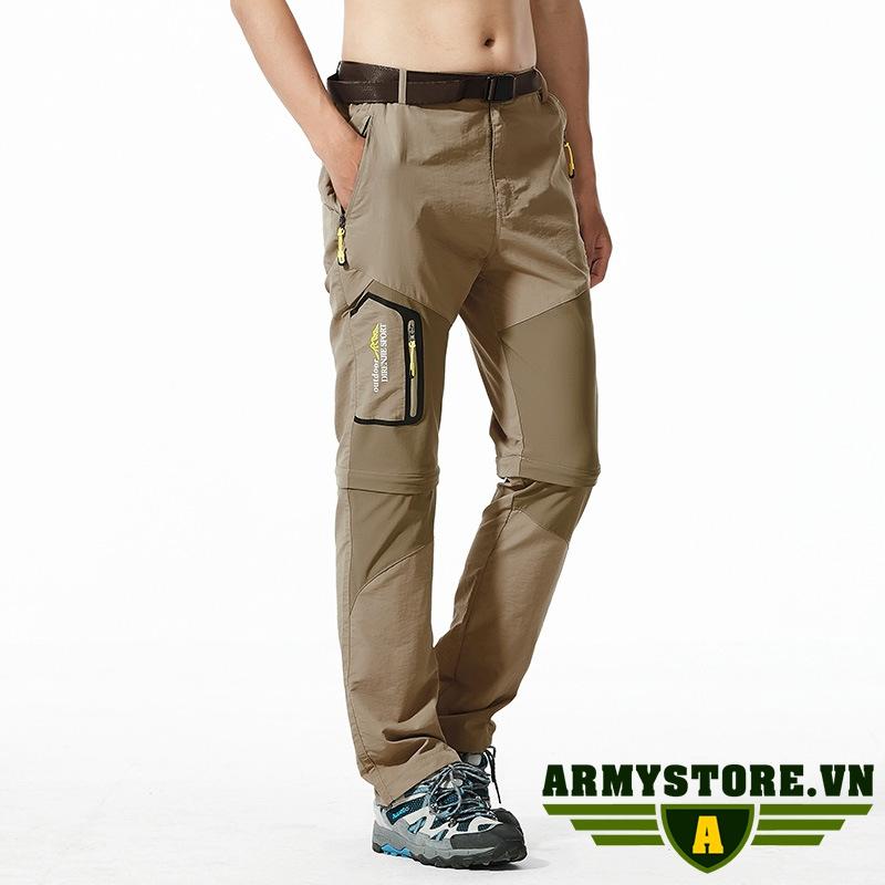 [HCM]Quần mau khô tháo ống quần leo núi quần trekking quần đi phượt ARMY-841