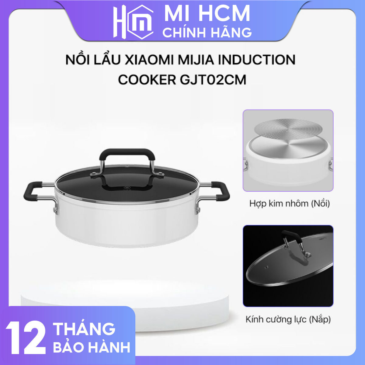 Nồi lẩu Mijia Induction Cooker-Nồi lẩu xiaomi MijiaInduction Cooker zhiwuzhu GJT02CM