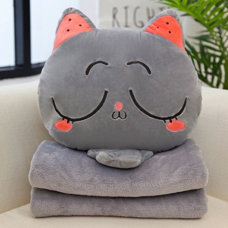 Bộ chăn mền kèm gối ngủ văn phòng cá nhân cho cả nam và nữ, thiết kế đa năng: làm chăn đắp, tựa lưng, gối ôm, đi tàu xe,... giảm giá cực sốc