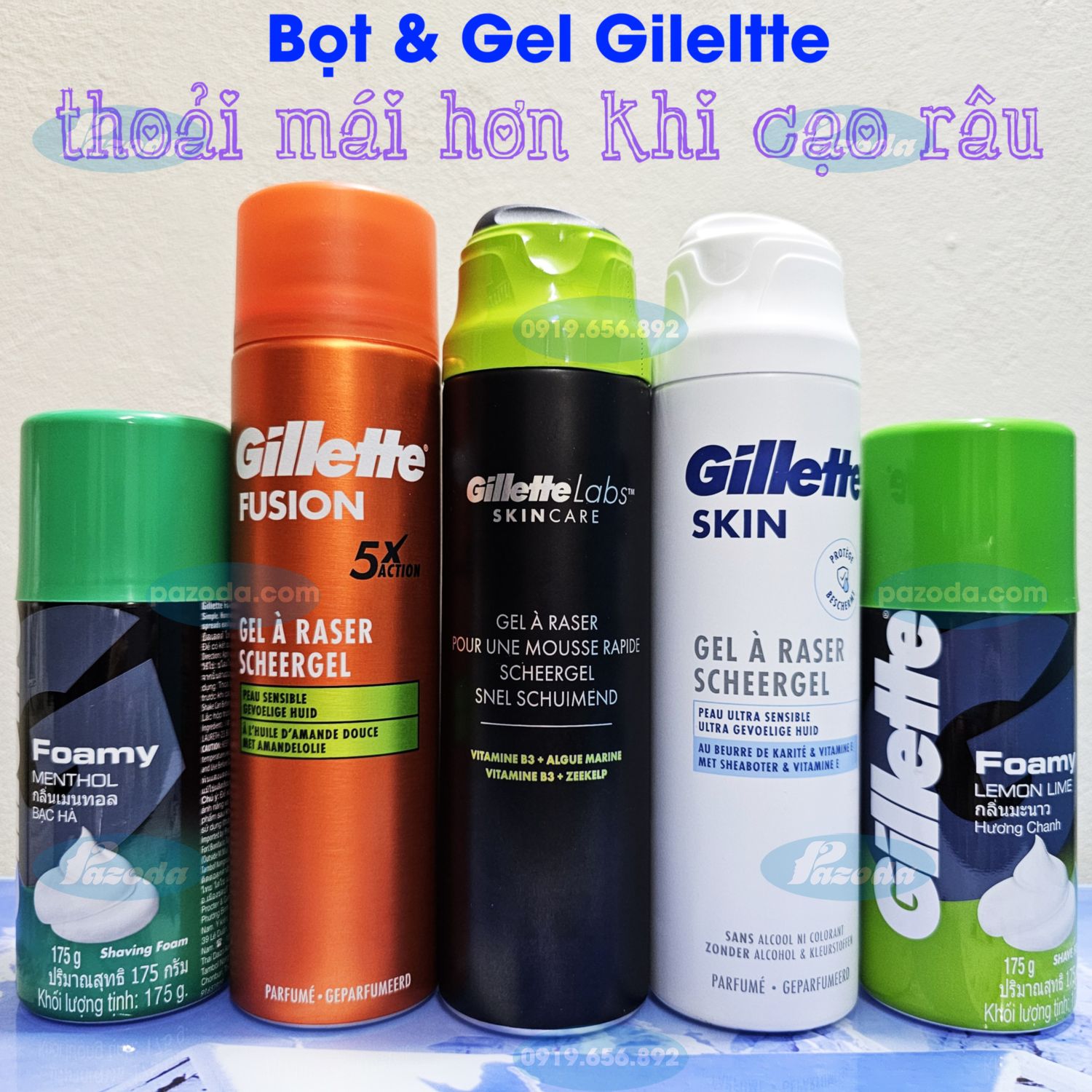  Bọt   Gel cạo râu Gillette  bước chuẩn bị hoàn hảo cho cạo râu  