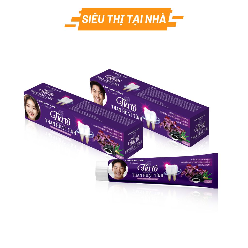 Kem đánh răng tía tô than hoạt tính 110gr