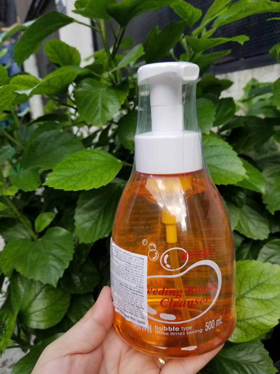 [HCM]Nước súc rửa bình sữa Wesser chai 500ml
