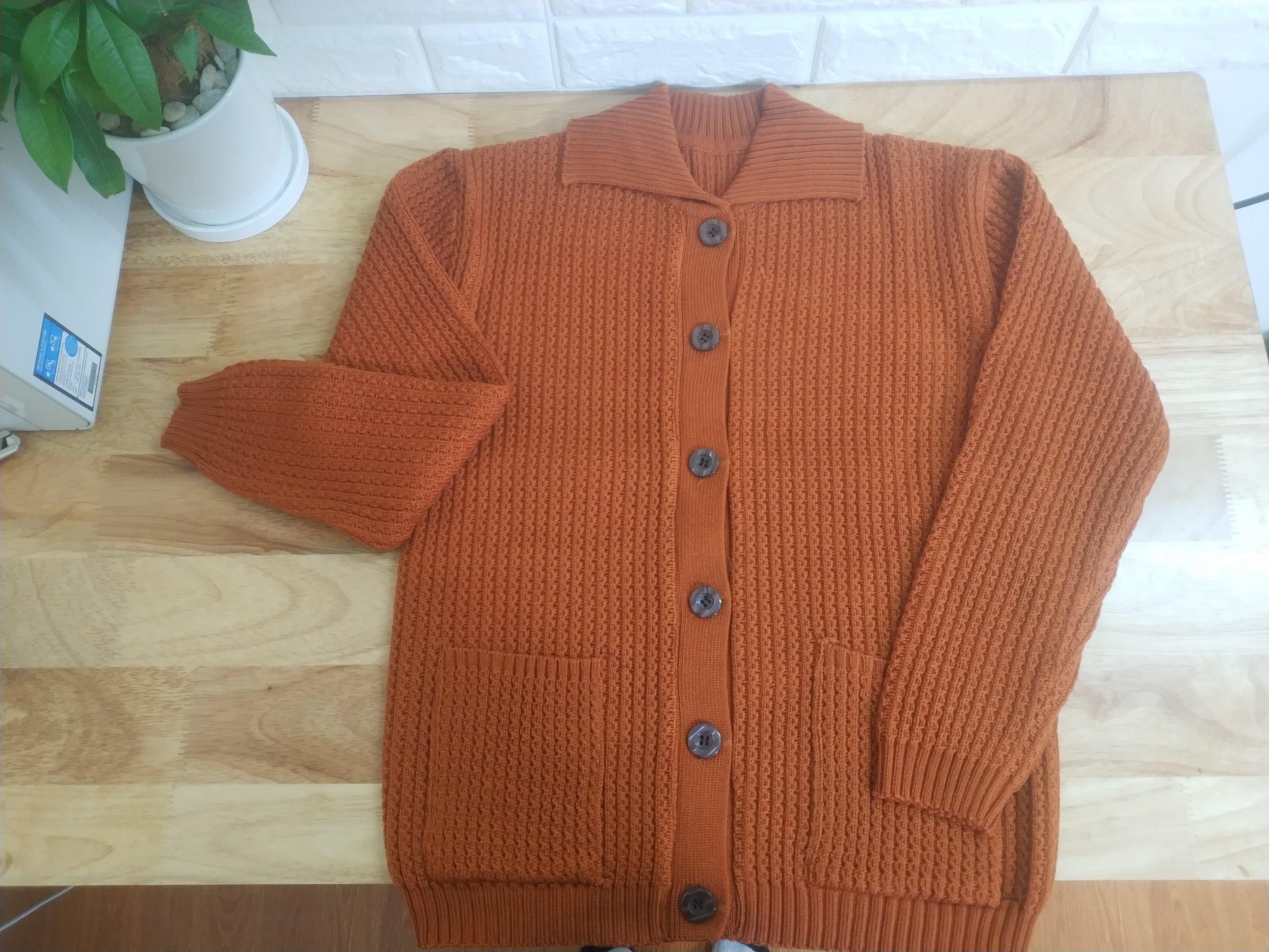 Áo len (dày) cổ bẻ người lớn tuổi, cho bà, cho mẹ - Made in VN