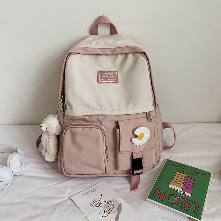 [TẶNG MÓC GẤU BÔNG VÀ STICKER] Balo - balo  thời trang balo đi học chống gù dành cho học sinh, phù hợp với các bạn học sinh