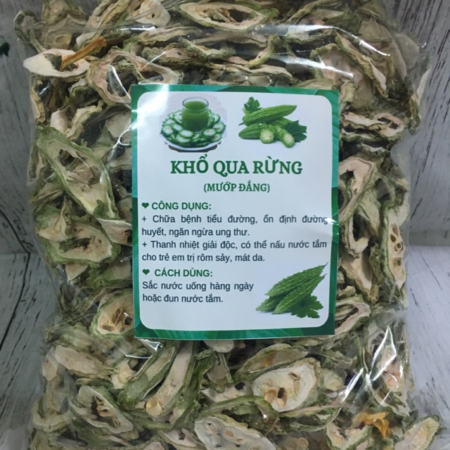 1kg Khổ Qua Rừng thái lát phơi khô hàng xanh đẹp.