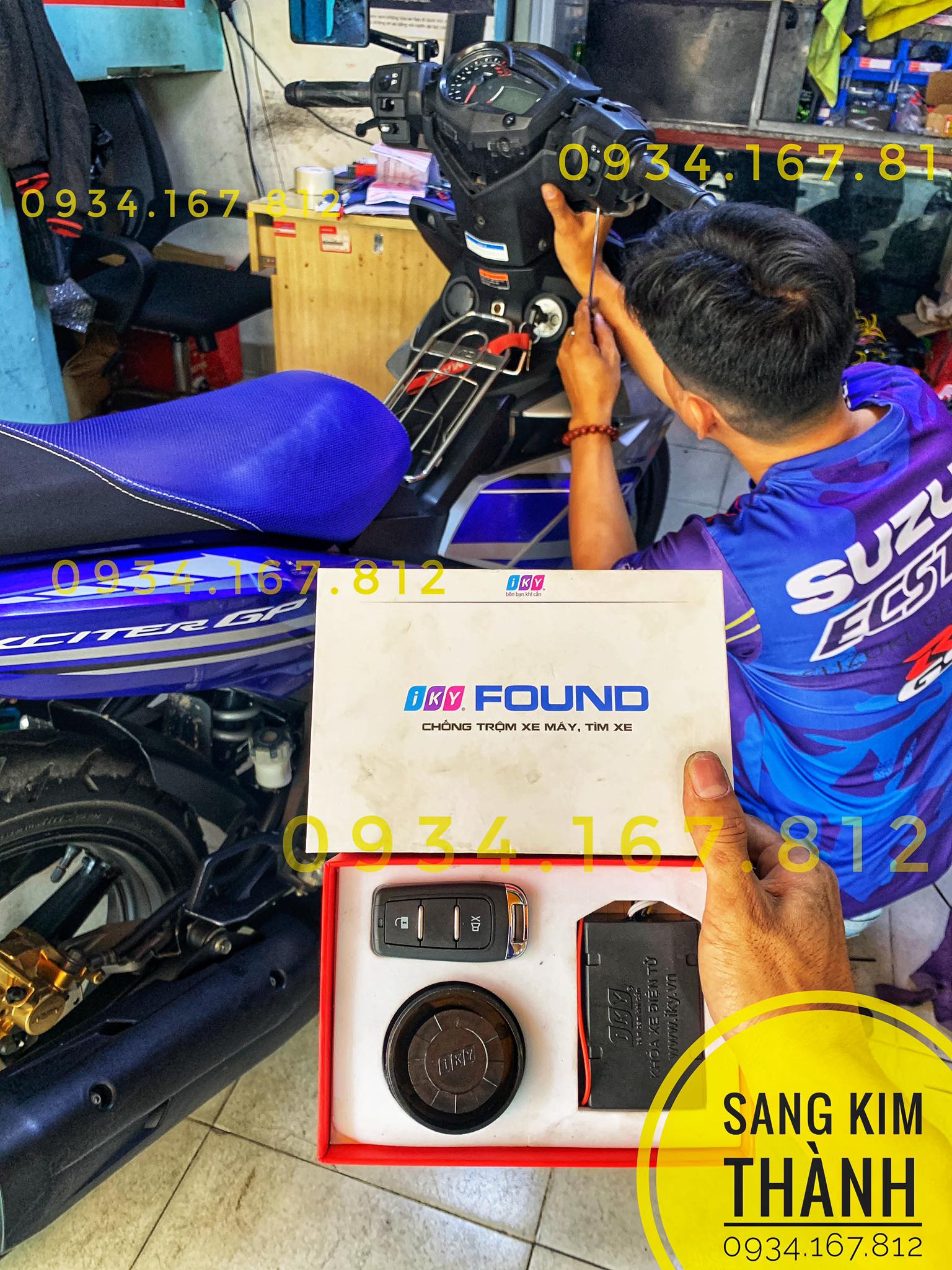 Khoá chống trộm remote iky found mode full giắc cắm cho xe exciter 135 exciter 150 exciter 155 vva