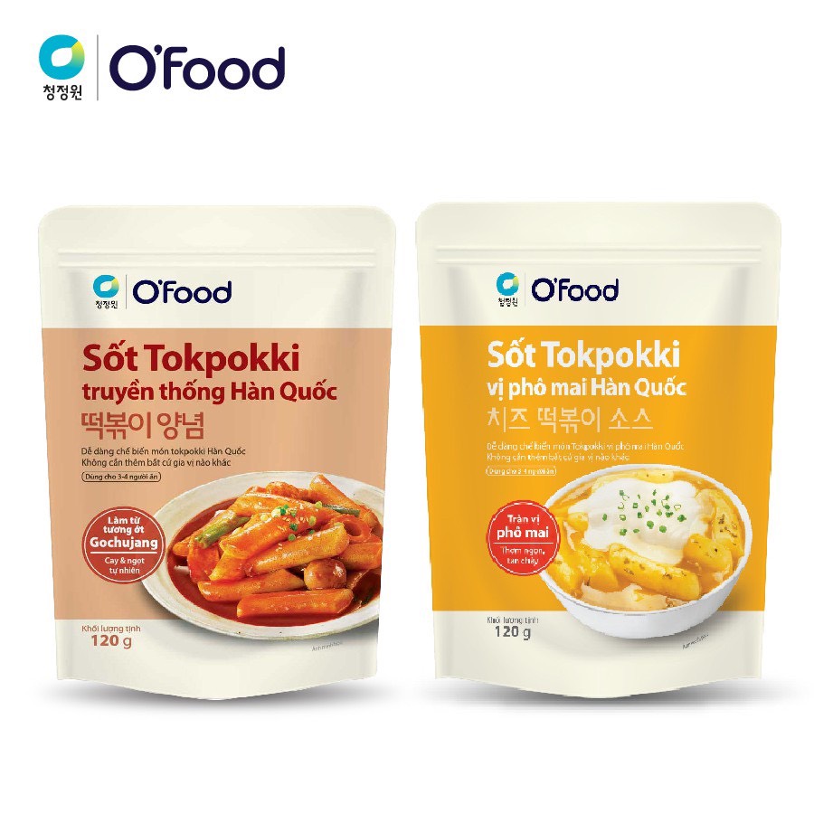 Sốt tokbokki hàn quốc sốt bánh gạo hàn quốc vị truyền thông và phô mai cay o'food