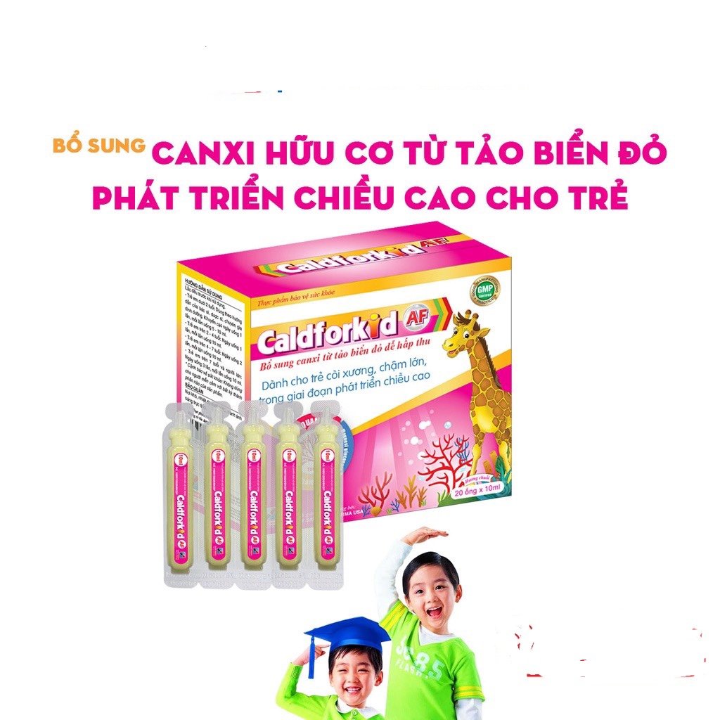 Canxi Tăng Chiều Cao Caldforkid Bổ Sung Canxi Từ Tảo Biển Đỏ Cho Trẻ Còi
