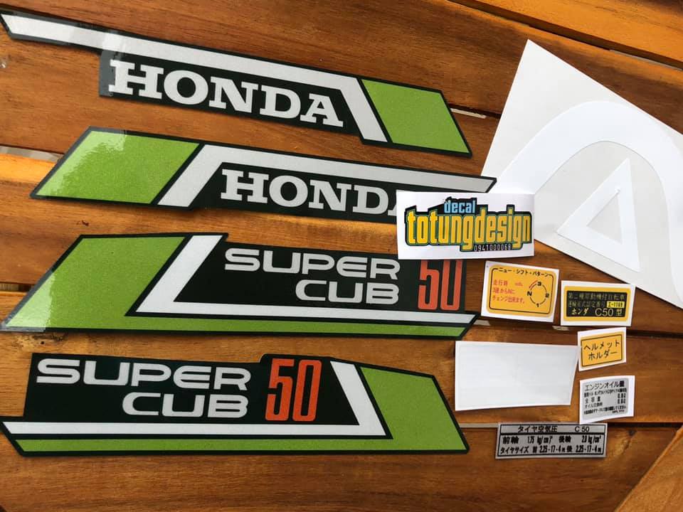 Bộ tem decal 3M kèm thông số dòng xe Cup 86/81