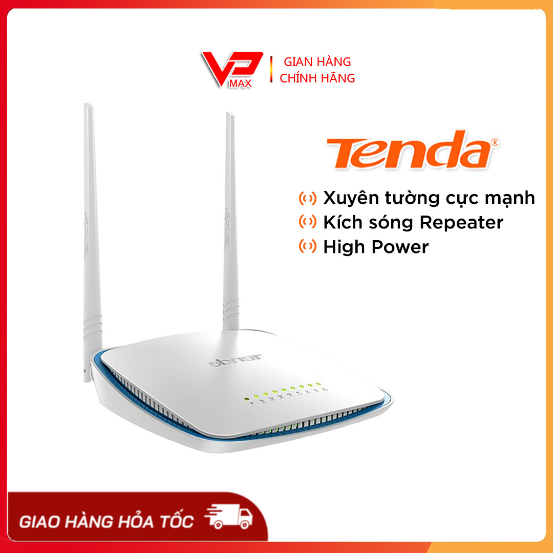 Thiết Bị Phát Sóng Wifi Tenda FH305 High Power công suất lớn  kích sóng repeater xuyên tường cực mạnh - vpmax