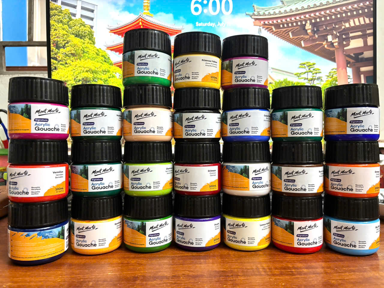 Màu Acrylic Gouache Mont Marte Hũ 100ml | Màu Vẽ Trang Trí Luyện Thi Mỹ Thuật Cho Người Mới Bắt Đầu