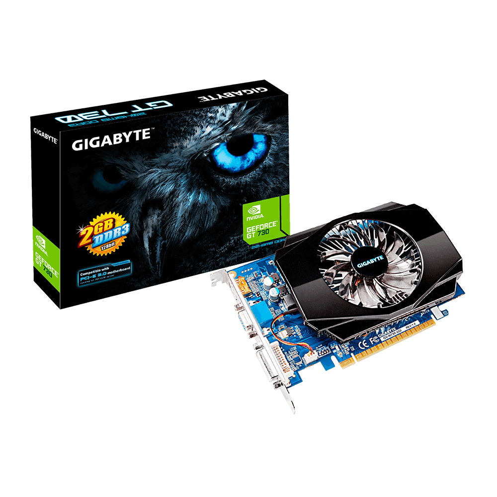 Vga, card màn hình gigabyte gt 730 2gb ddr3 - đã qua sử dụng