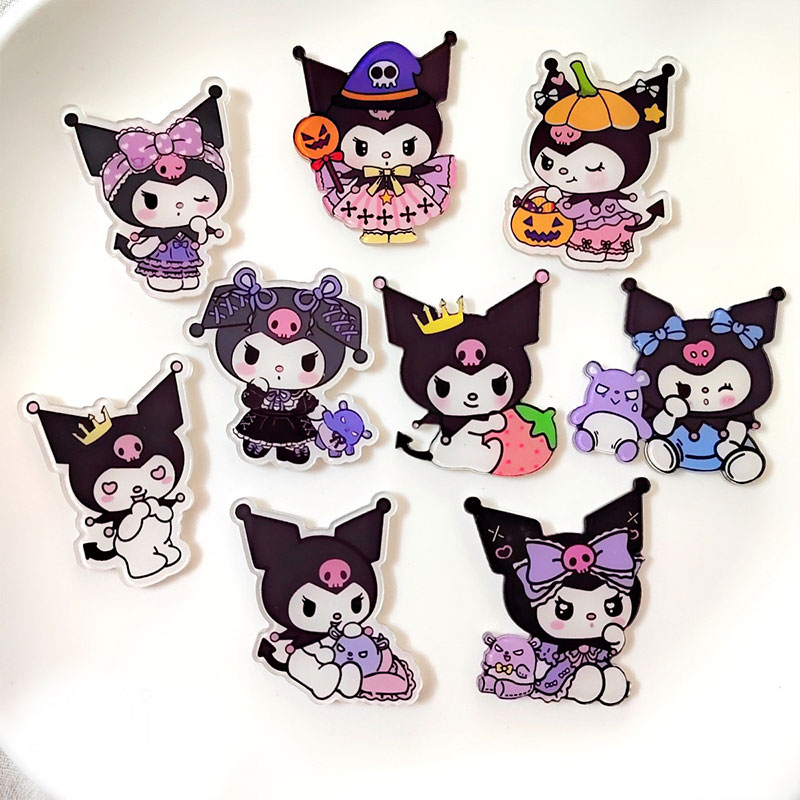 JIVIVIL Trâm Acrylic hoạt hình Mặt dây chuyền túi dễ thương Phụ kiện túi Túi trang trí quần áo trâm cài