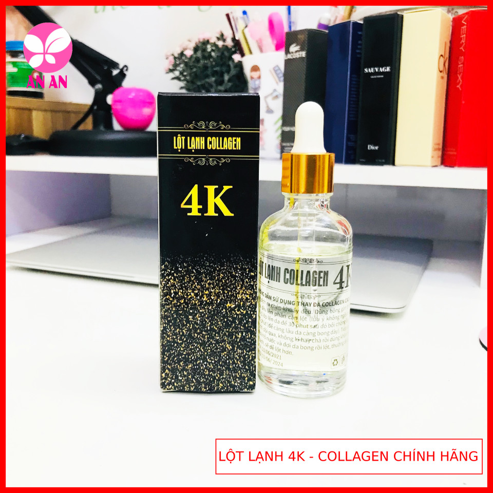Lột lạnh Collagen 4K Chính hãng - Nước lột trắng da Collagen 4K 50ml