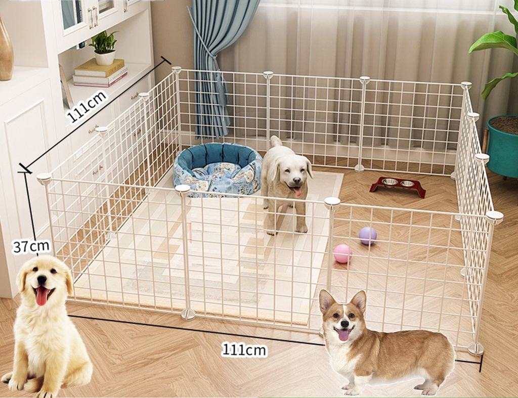 Chuồng Chó Chuồng Mèo Chuồng Thú Cưng Nhà Cho Chó Lồng Chó Lắp Ghép 12 Tấm Lưới Size 35*35 và 45*35cm