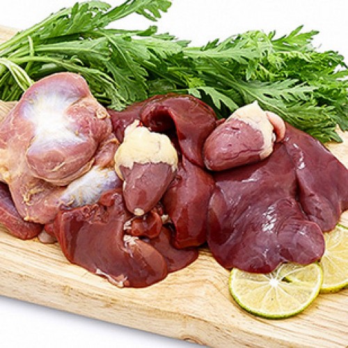 Hcm - bộ lòng gà sạch 500gr