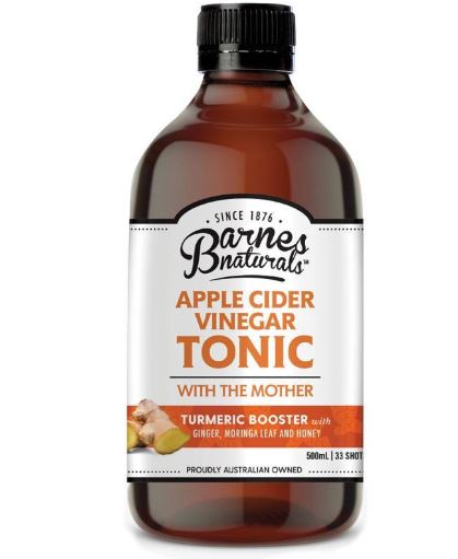 Giấm táo Tonic Barnes Naturals Apple Cider Vinegar Tonic Turmeric Booster