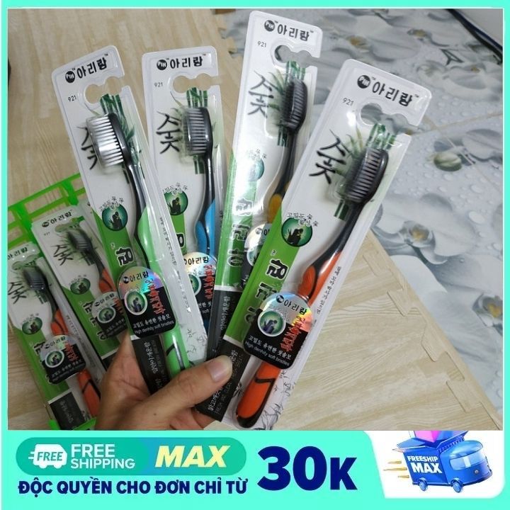 Combo 3 Bàn chải đánh răng than tre Bossi