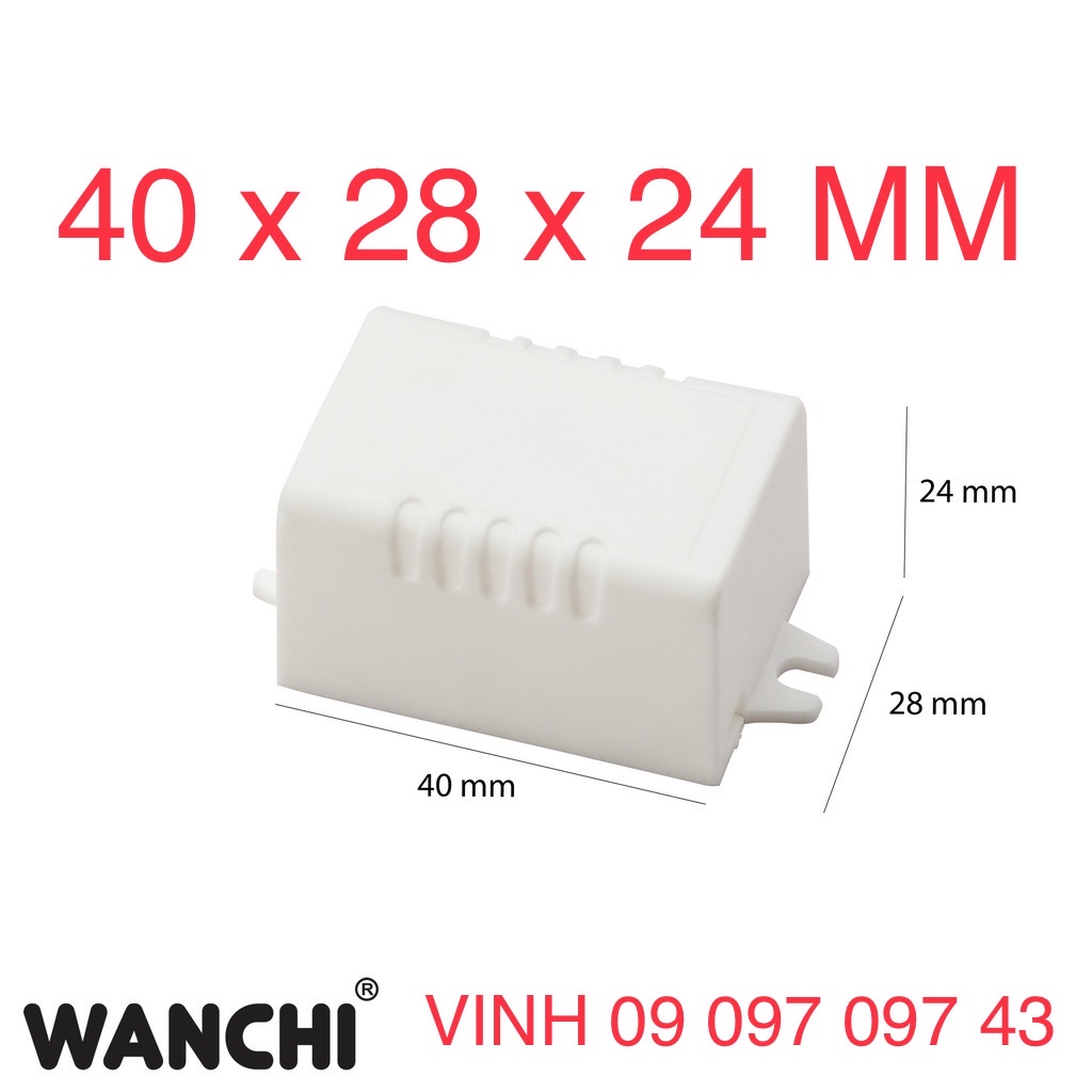 Combo 100 hộp 40x28x24mm. hộp nhựa đựng mạch điện tử