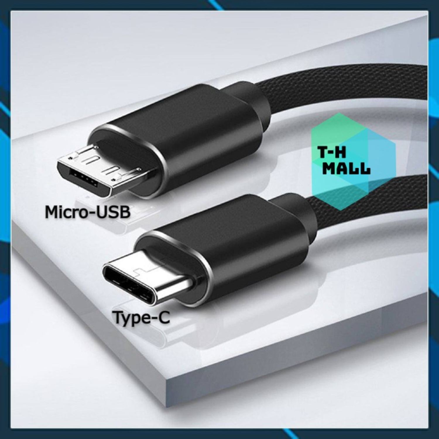 Dây cáp sạc truyền dữ liệu từ cổng usb type c sang cổng micro usb otg