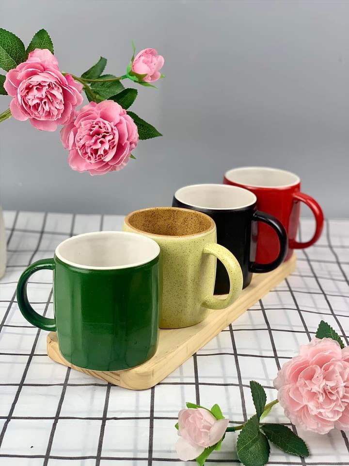 Ca cốc dáng trụ 330ml- ly tách cà phê trà- gốm sứ bát tràng