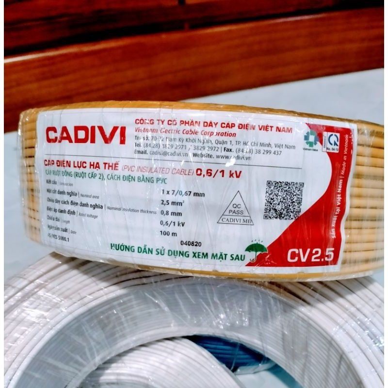 Dây điện đơn cadivi 2.5