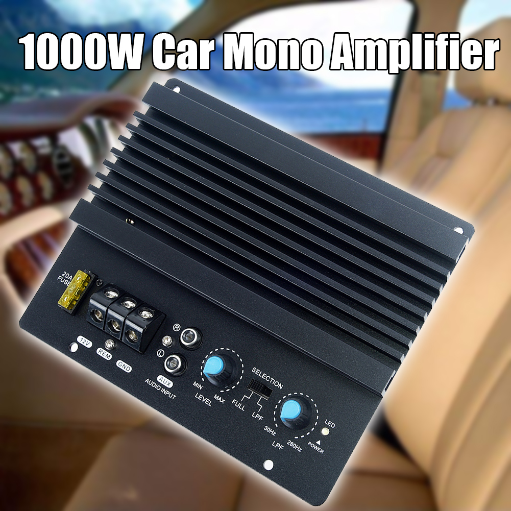 Bảng mạch khuếch đại âm thanh siêu trầm cho xe hơi 12v 28-160khz 1000w 17x14.6cm bộ khuếch đại âm thanh ô tô công suất 1000w