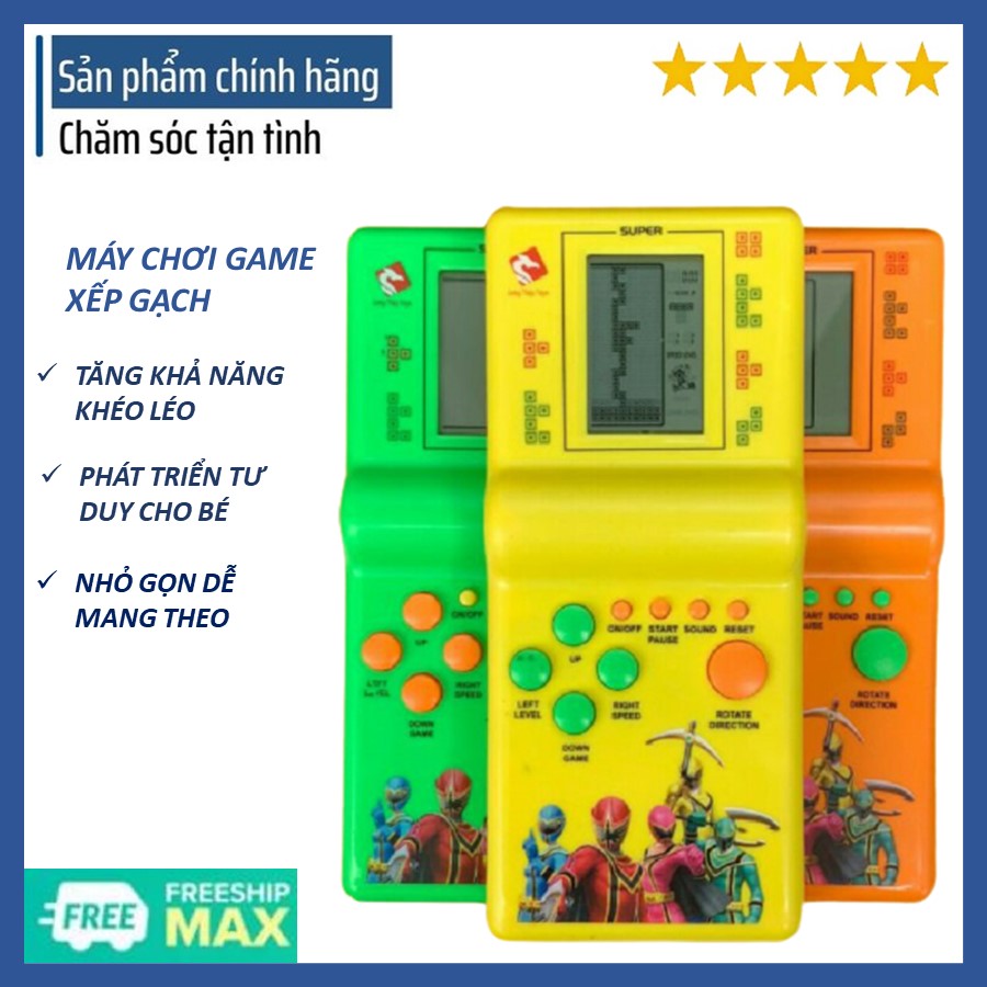 Máy chơi game xếp gạch cầm tay - máy trò chơi điện tử xếp hình mini - máy chơi game xếp gạch 4 nút bấm