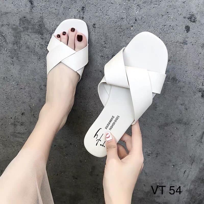 Dép nữ dép lê nữ dép quai ngang nữ quai xoắn nhựa dẻo mẫu mới cực hot