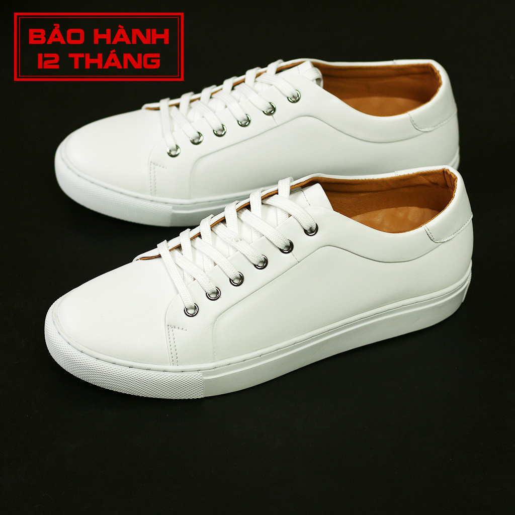 Giày Da Trắng Nam Z05 Trẻ Trung - Giày Da Nam Thể Thao Đẹp Giá Rẻ Bảo Hành 12 Tháng