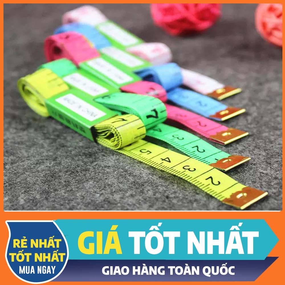 Dây thước dây đo vòng eo, Thước dây may đồ dài 150cm, thước dây đo may vá nhiều màu, bền đẹp