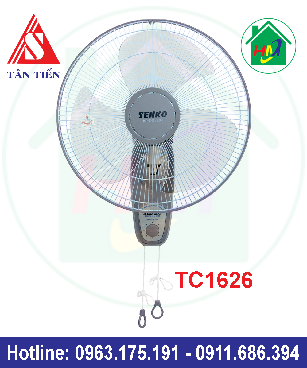 Quạt treo tường 2 dây senko tc1626
