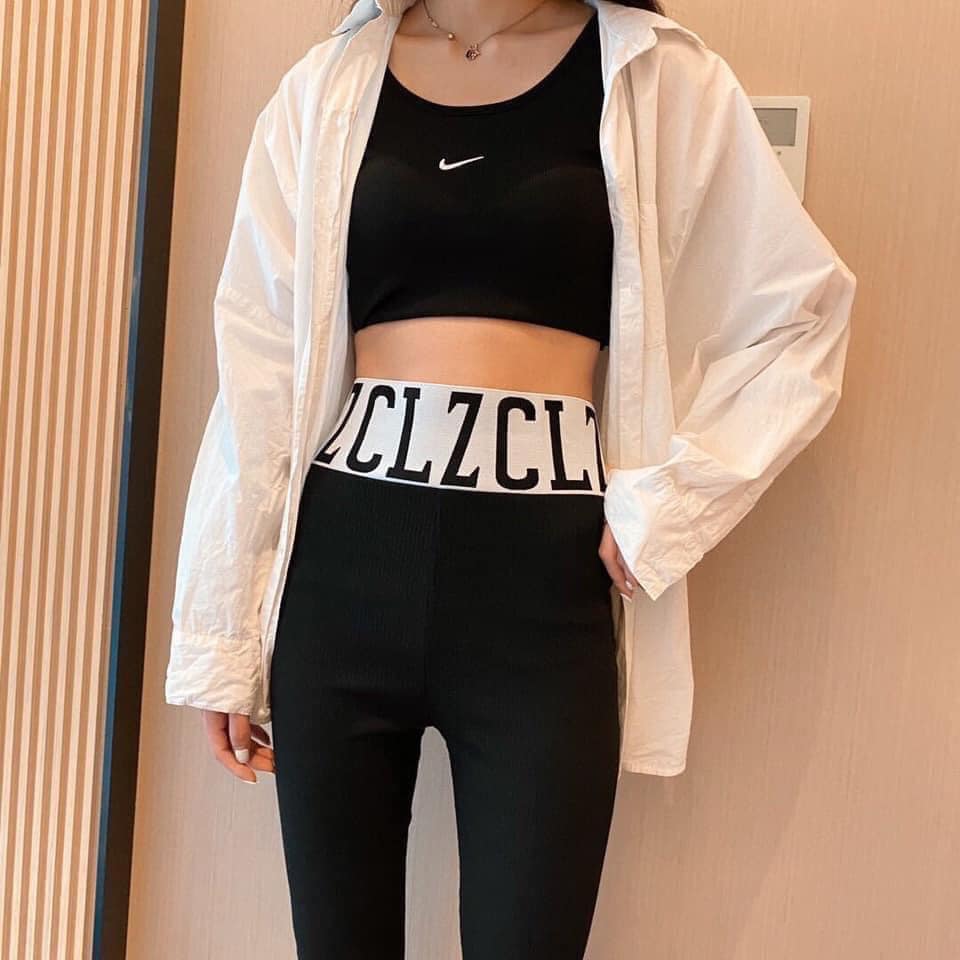 Quần legging len tăm cạp chữ bản to gen bụng tôn dáng