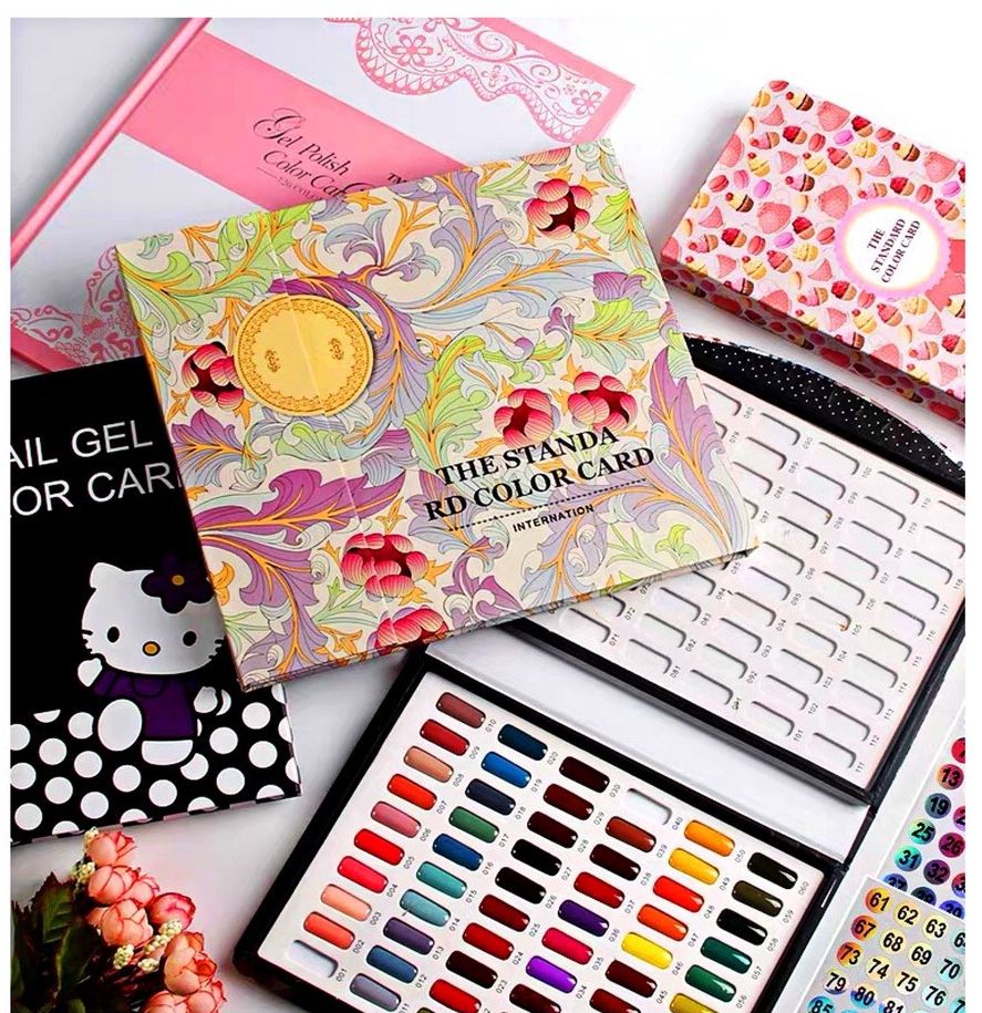 Sổ gắn móng mẫu làm bảng màu nail, sổ trưng bày móng mẫu nail 120 ô chuyên dụng nail