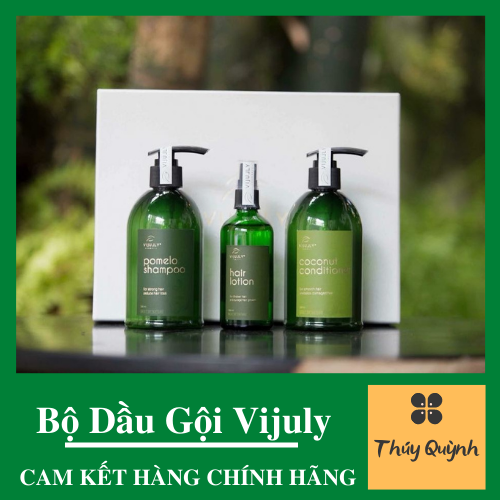[HCM]Combo Dầu Gội Xả Xịt Bưởi Vijully có hộp kèm túi đựng chính hãng công ty 100%