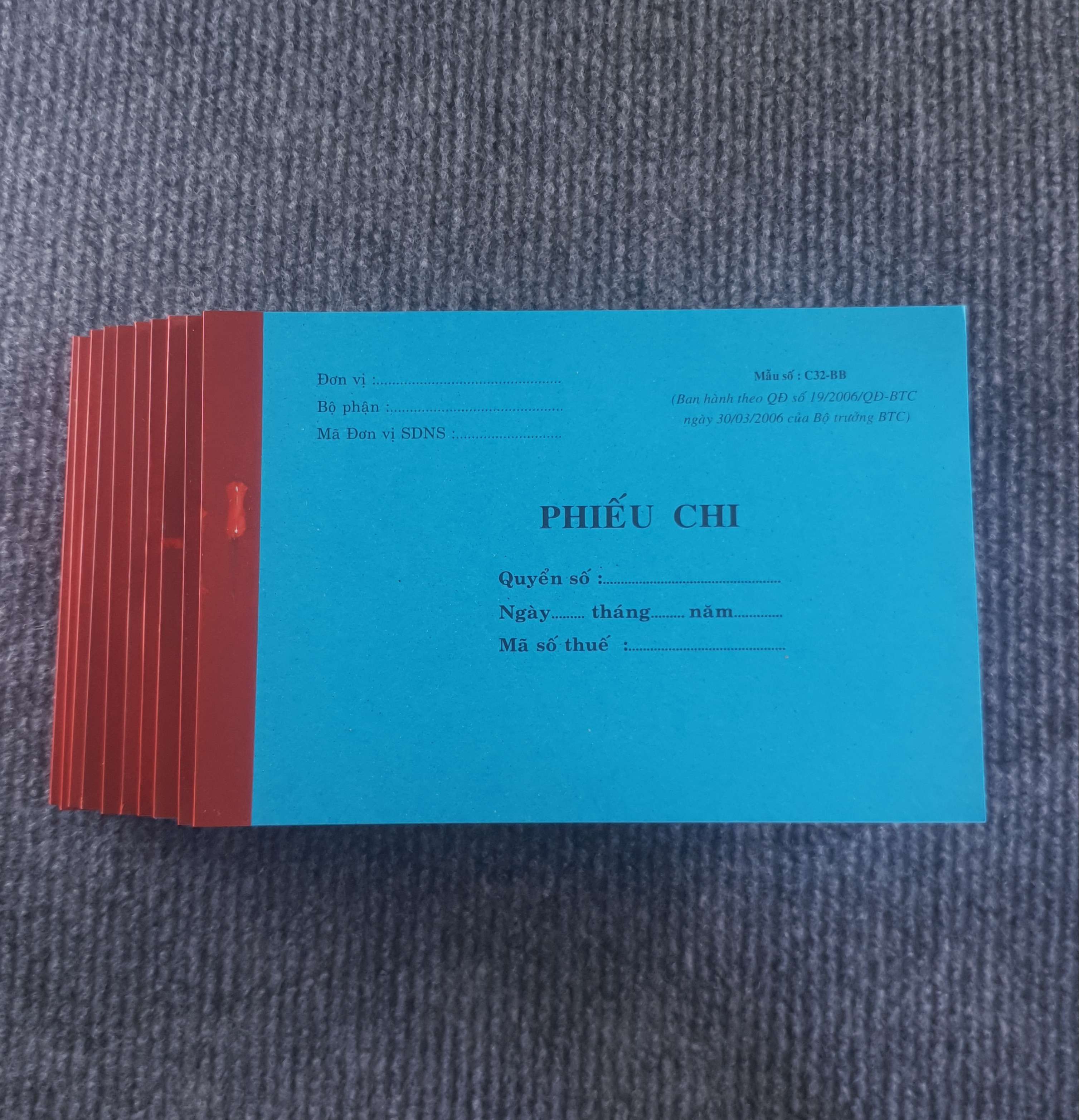 Combo 10 Quyển Phiếu Chi 2 Liên Nhất Tín