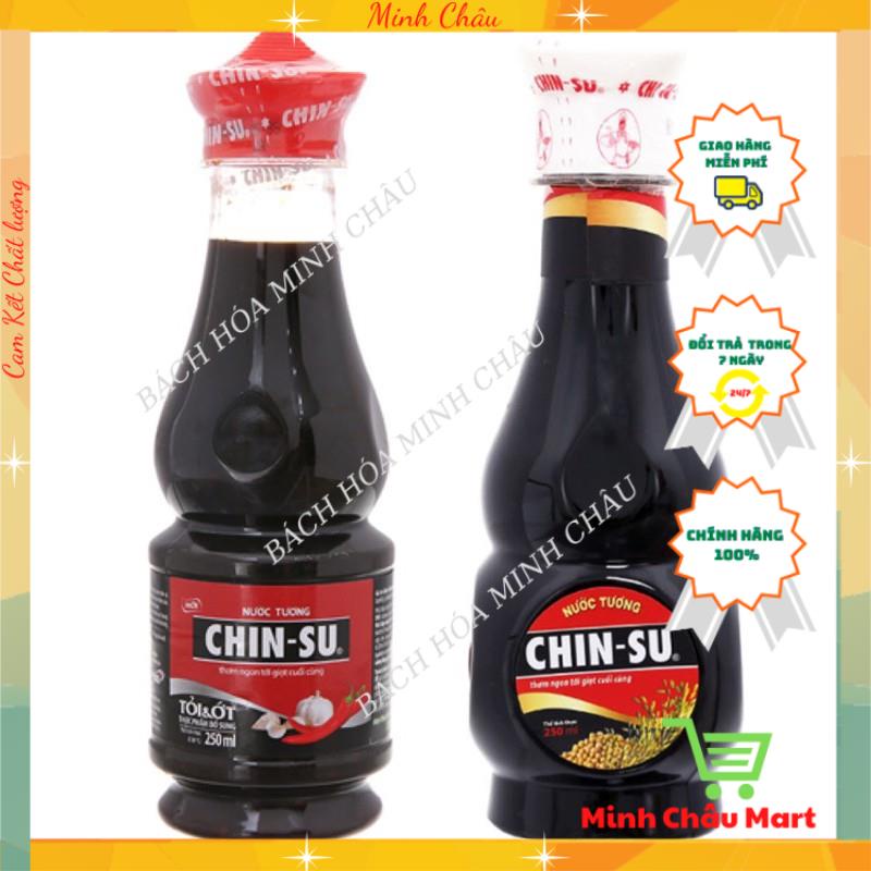 Nước tương chinsu tỏi ớt/ xì dầu nguyên chất nấm shiitake 250ml