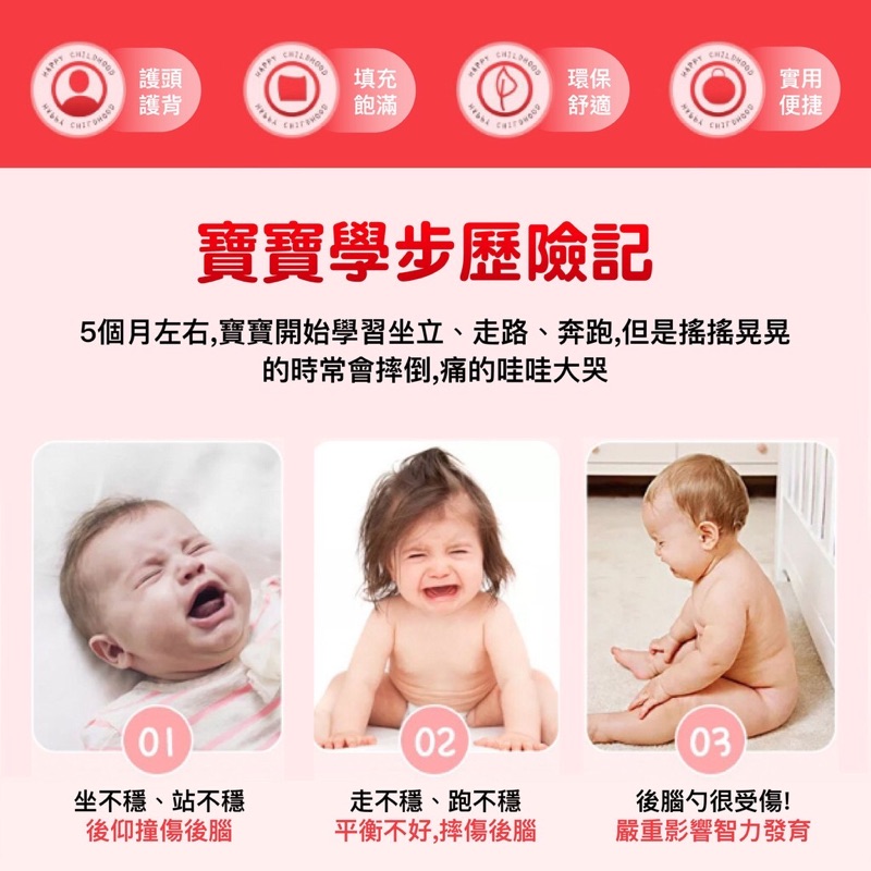 [[Cá Tuyết] Giao Hàng Trong Hai Ngày Bảo Vệ Đầu Bé Lưng Jenny Rùa Trẻ Sơ Sinh Chống Sốc Bảo Vệ Chống Vỏ Gối trăng Tròn Tặng Chống Va Chạm