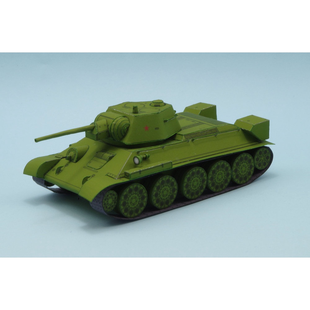Mô hình giấy 3D  xe tank T-34-76 Model 1943 tỉ lệ 1/72