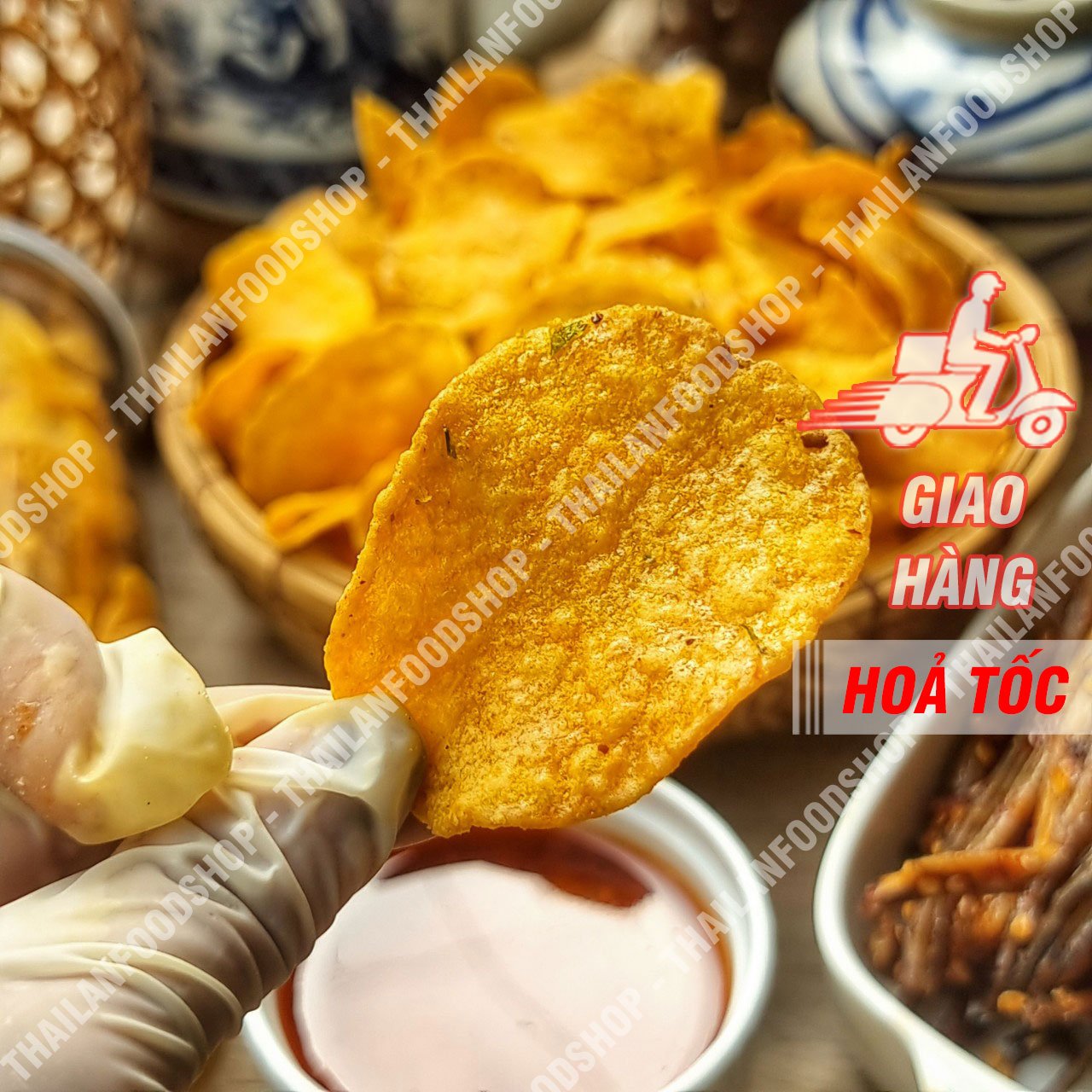 Khoai Tây Lát Chiên Mắm Hành - Túi 500gr