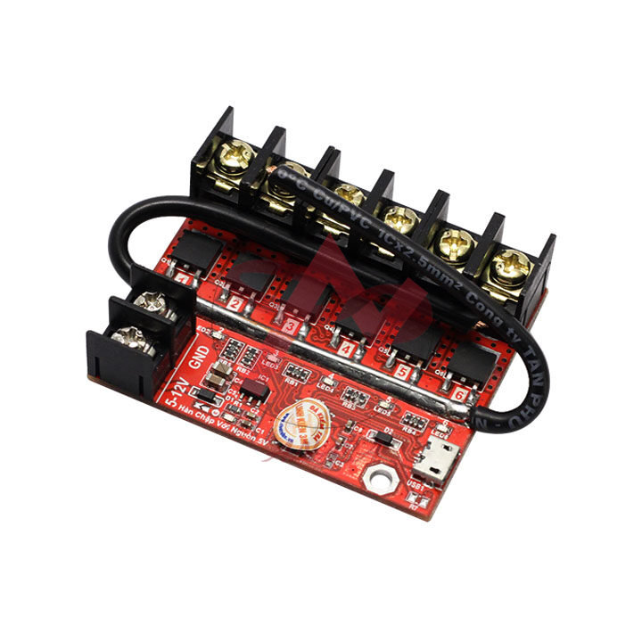 Mạch Led Vẫy 6 Kênh 30A Làm Biển Led Quảng Cáo ST LED Không Cần Sử Dụng Mạch Nạp Tặng Kèm Dây Nạp Usb A Đực - Micro usb